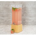 Bamboo 3 Gallon Beverage Dispenser with  Ice Chamber