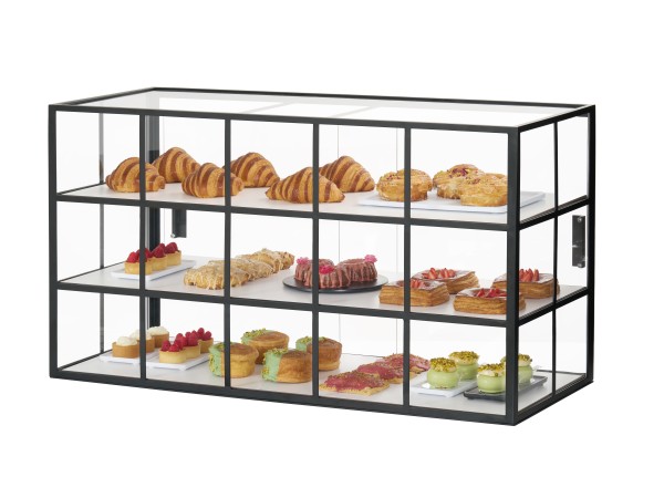 Monterey 3 Tier Rectangle Bakery Display Case - 42" X 17" X 23.25"