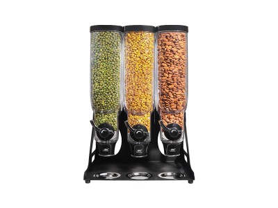 Black Free Flow 5 Liter, 5 Canister Cereal Dispenser