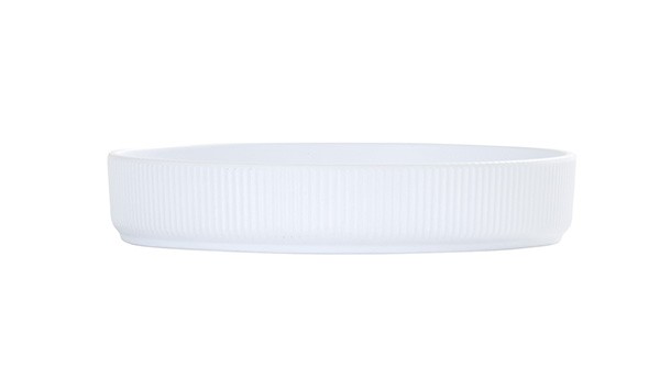 Arista 8" Raised Rim White Plate