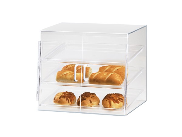 Classic Three Tier Slanted Front Acrylic Display Case - 19" x 17" x 18"